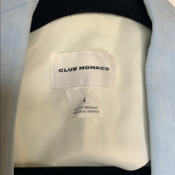 Club Monaco Baby Blue Linen Blazer - Picture 2 of 4